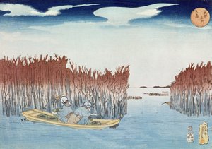 シリーズ「イースタンキャピタルの有名な景色」のパブ。加賀谷吉兵衛、1833年頃（カラー木版） 作： Utagawa Kuniyoshi